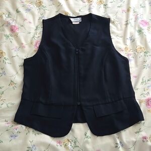 Black Vintage Zipper Vest 🟢🟢